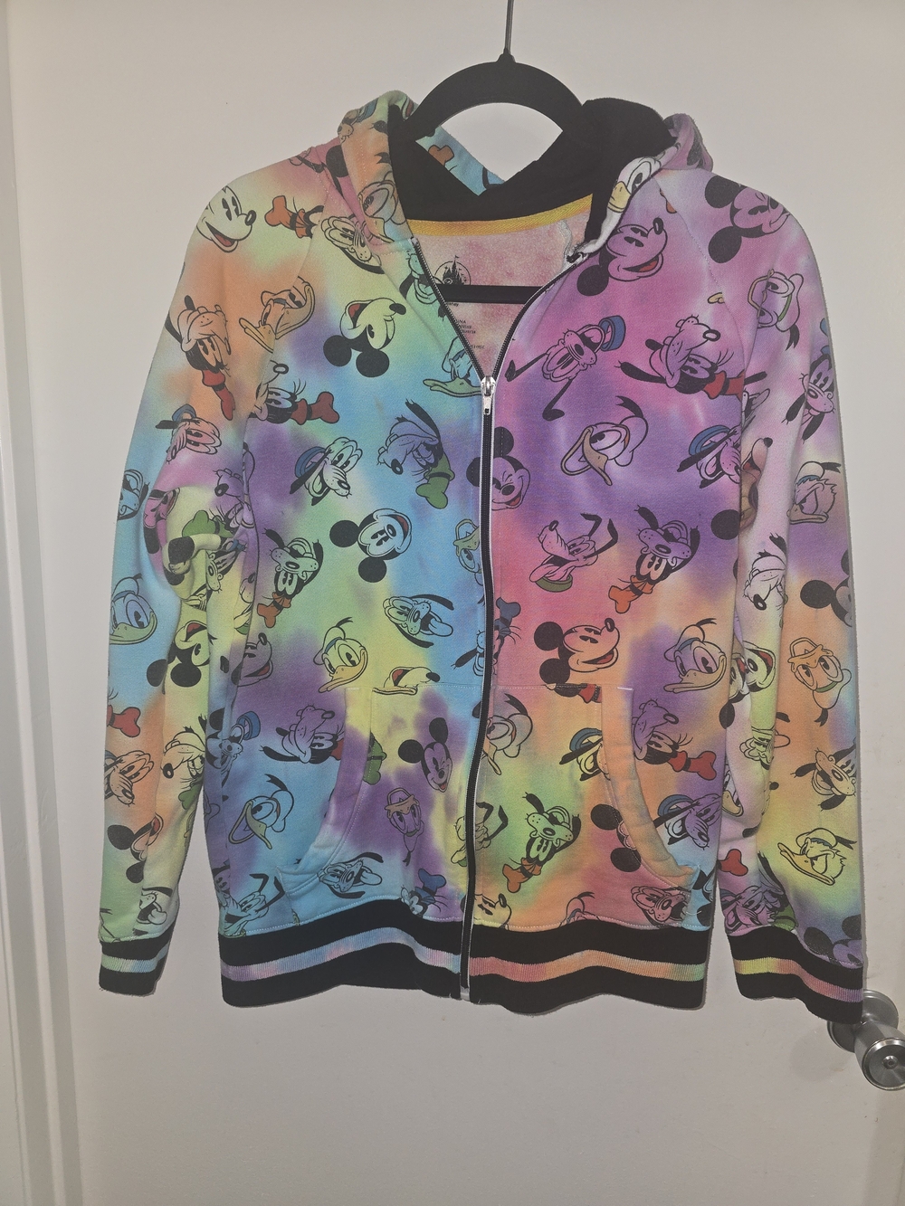Disney Kids Rainbow Character Zip-Up Hoodie Jacket - Multicolor Pastel